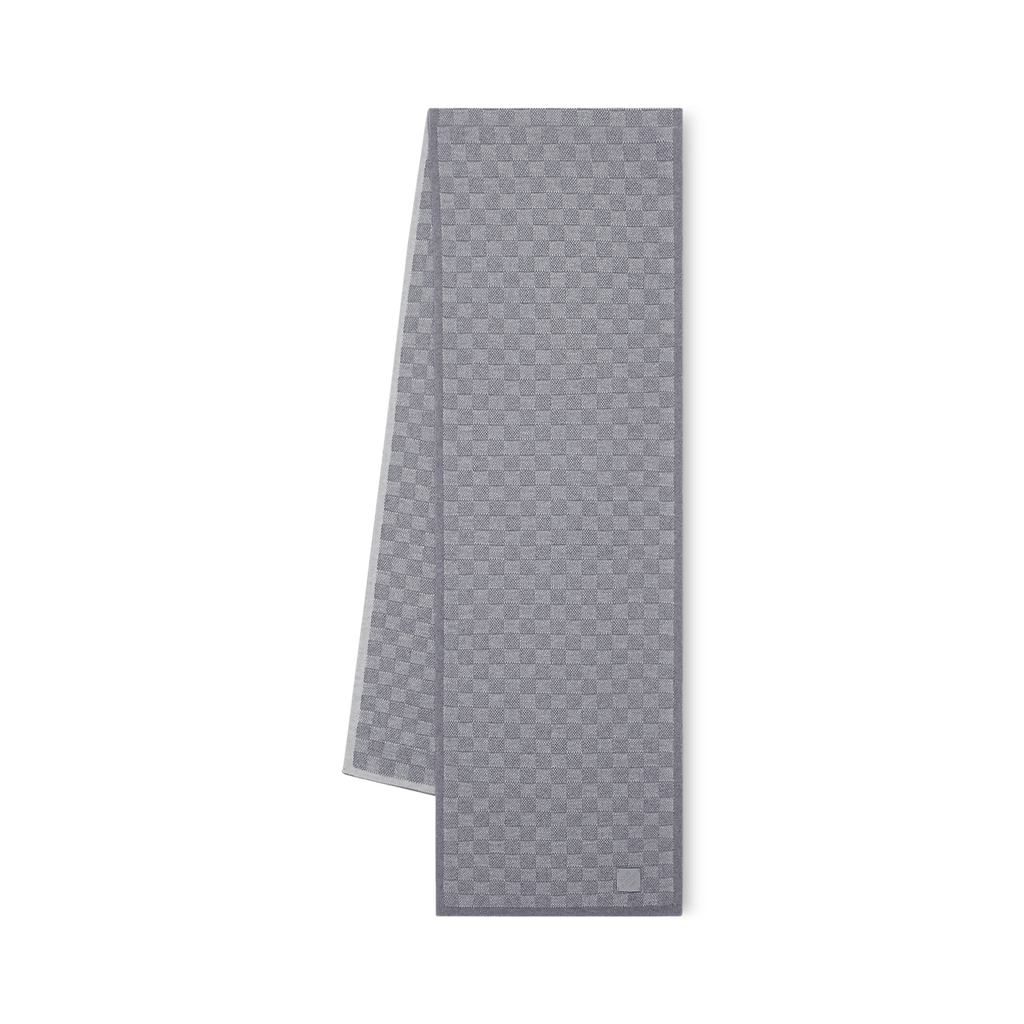 Bonnet et Écharpe Néo Petit Damier Gris